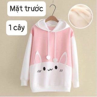 Áo hoodie nữ in xương