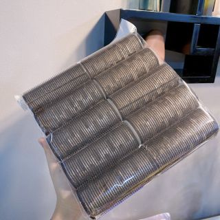 Bịch 10 Lô cuốn tóc mái bay to tự dính lõi nhôm A dài 10cm uốn mái dài cỡ lớn