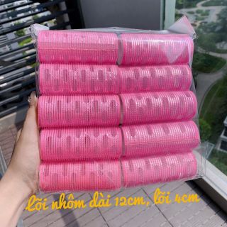 Bịch 10 Lô cuốn tóc mái bay to tự dính lõi nhôm B dài 10cm uốn mái dài cỡ lớn