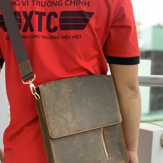 TÚI ĐEO CHÉO NAM DA BÒ THẬT