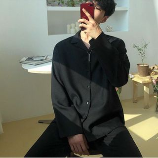 Áo sơ mi nam cổ vest form rộng tay dài nhiều màu form hàn quốc trẻ trung năng động chất lụa mềm mịn mát không nhăn giá rẻ