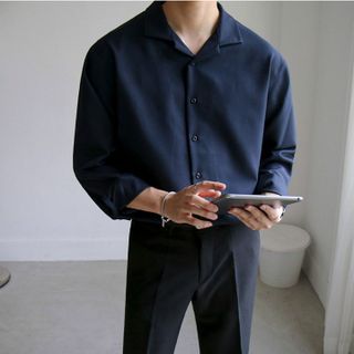 Áo sơ mi nam cổ vest form rộng tay dài nhiều màu form hàn quốc trẻ trung năng động chất lụa mềm mịn mát không nhăn giá rẻ