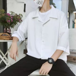 Áo sơ mi nam tay ngắn cổ vest cổ ve form Hàn Quốc trẻ trung năng động chất lụa mềm mịn mát không nhăn