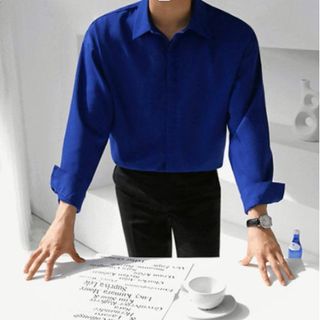 Áo sơ mi nam form rộng dài tay Giấu Nút trẻ trung sang trọng thanh lịch chất lụa mềm mịn mát không nhăn