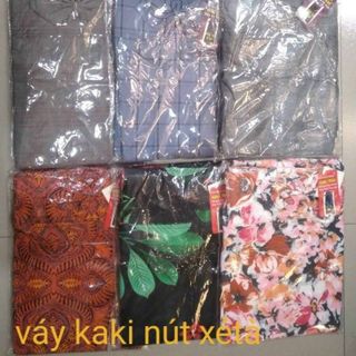 VÁY CHỐNG NẮNG ĐẸP KAKI XẺ TÀ