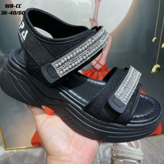 Sandal nữ quai dán đế bánh mì