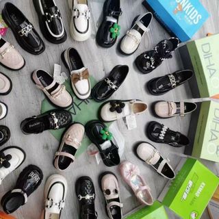 giày búp bê trẻ em chất da mềm có quai ngang S2394