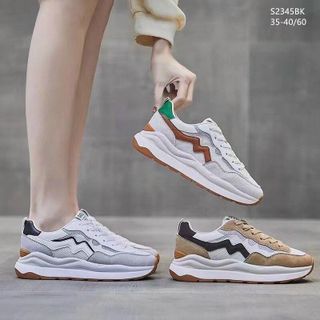 Giày thể thao chất da phối vải thoáng khí S2345