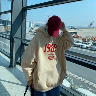 Áo hoodie tay phồng in 1989 thun form dưới 70kg