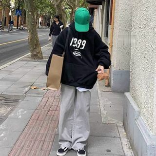 Áo hoodie tay phồng in 1989 thun form dưới 70kg