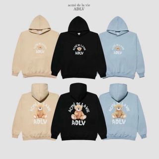 Áo hoodie tay phồng in ADLV form dưới 70kg đẹp