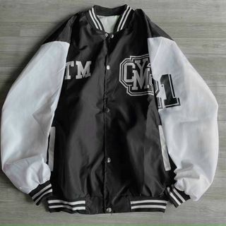 Áo khoác dù phối in chữ GYM kiểu bomber