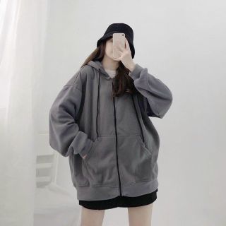Áo khoác xám chất nỉ ngoại form dưới 68kg