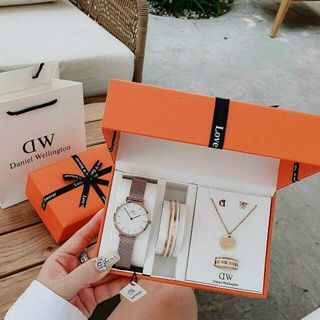 SET ĐỒNG HỒ KÈM TRANG SỨC D W CAO CẤP