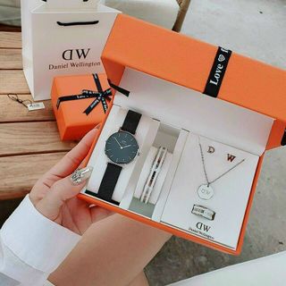 SET ĐỒNG HỒ KÈM TRANG SỨC D W CAO CẤP