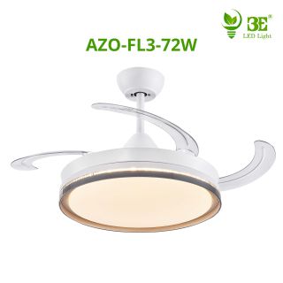 Quạt Trần Đèn 3E Công Suất 39W 72W 6 Cấp Độ Gió 3 Chế Độ Đèn Kèm Điều Khiển Trang Trí Phòng Hiện Đại