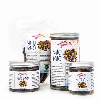 Nho Khô Chile 3 Màu Vàng Đỏ Đen Không Hạt Nguyên Vị Sấy Không Đường Chua Ngọt Tự Nhiên - 250g