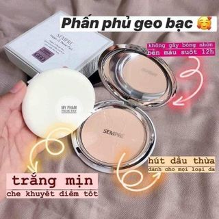 Phấn Phủ Trang Điểm Siêu Mịn Geo Trắng