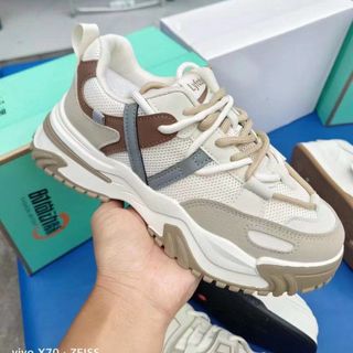 Giày thể thao nữ chất da phối vải lưới thoáng khí S2459
