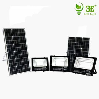 Đèn Pha Năng Lượng Mặt Trời 3E Công Suất 100w 200w 300w Tấm Pin Mono