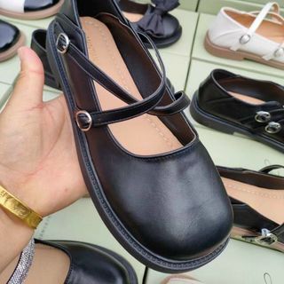 Giày búp bê nữ chất da mềm quai ngang S2445