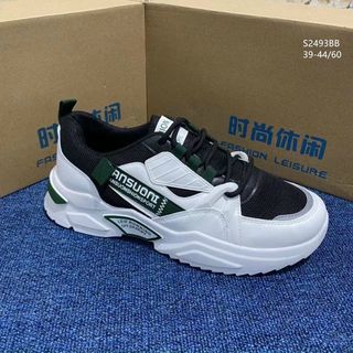 Giày thể thao nam chất da mềm phối vải thoáng khí S2493