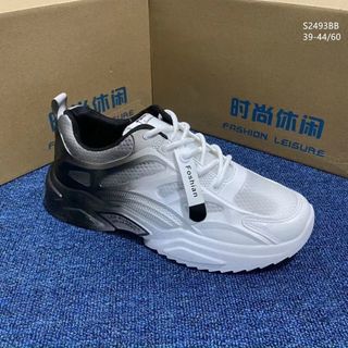 Giày thể thao nam chất da mềm phối vải thoáng khí S2493