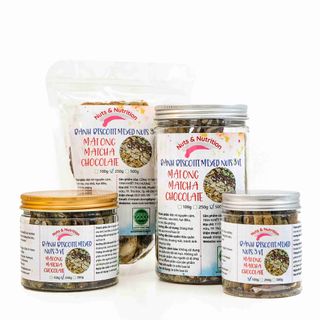 Bánh Biscotti Mixed Hạt 3 Vị Mật Ong, Matcha, Chocolate Cực Ngon Không Đường Không Chất Bảo Quản - 100g