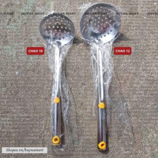 Bộ Muôi Inox Cao Cấp Cán Vàng ( Muôi Thủng - Muôi Canh - Xẻng Xào)