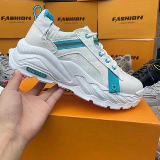 Giày thể thao nam độn đế chất da mềm phối vải thoáng khí S2480