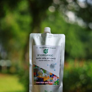 Nước rửa đồ chơi đa năng H'Organic 500ml nguồn gốc hữu cơ, với công nghệ Nano Bạc giúp làm sạch diệt khuẩn mạnh mẽ