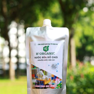 Nước rửa đồ chơi đa năng H'Organic 500ml nguồn gốc hữu cơ, với công nghệ Nano Bạc giúp làm sạch diệt khuẩn mạnh mẽ