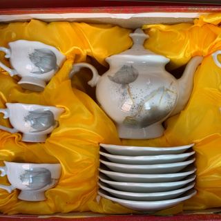 Bộ ấm trà gốm sứ Bát Tràng Duy Anh