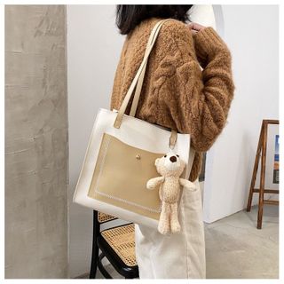 Túi xách thời trang công sỡ 3 màu kèm gấu nhỏ XHBT197