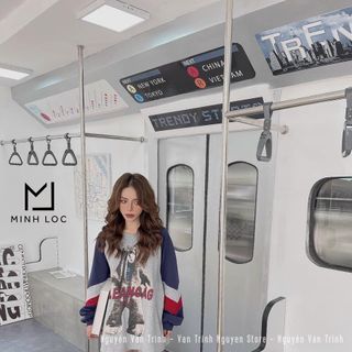 ÁO COTTON TAY DÀI PHỐI TAY CỔ TRÒN