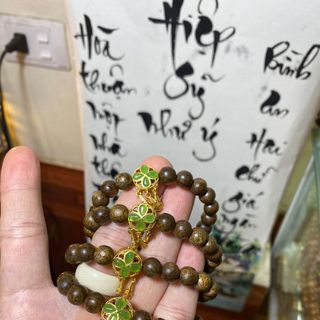 Vòng trầm sánh mix chamr cỏ 4 lá