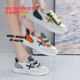 Giày thể thao nữ chất da phối vải lưới thoáng khí R007-8830