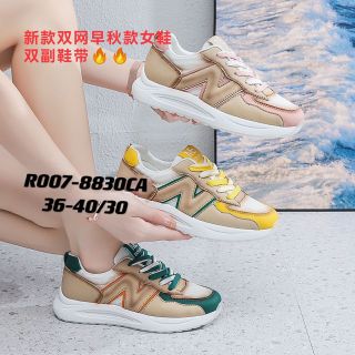Giày thể thao nữ chất da phối vải lưới thoáng khí R007-8830
