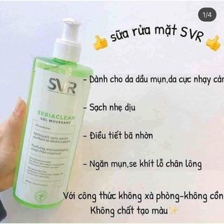 Gel Rửa Mặt Dành Cho Da Dầu SVR Sebiaclear Gel Moussant 200ml