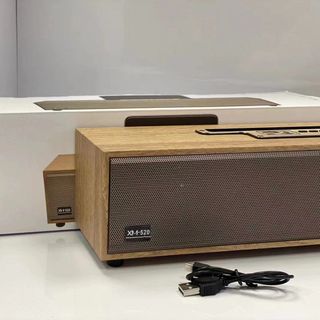 Loa bluetooth XM 520 Bass mạnh, công suất 20W siêu trầm , thiết kế vỏ gỗ dạng thanh để bàn