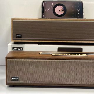 Loa bluetooth XM 520 Bass mạnh, công suất 20W siêu trầm , thiết kế vỏ gỗ dạng thanh để bàn