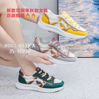 Giày thể thao nữ chất da phối vải lưới thoáng khí R007-8829