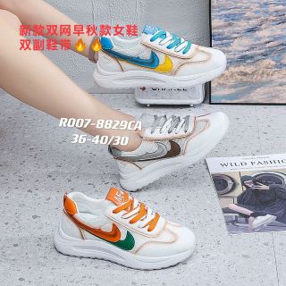 Giày thể thao nữ chất da phối vải lưới thoáng khí R007-8829
