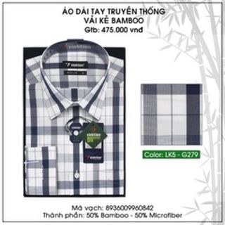 Áo Sơ Mi Dài Tay Caro Bamboo Regular Fit