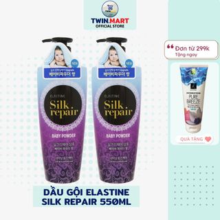 Dầu gội chăm sóc và nuôi dưỡng tóc Elastine Silk Repair Baby Powder 550ml nhập khẩu Hàn Quốc giá sỉ