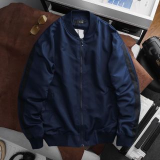 (bigsize) Áo khoác nam vải dù bomber form bigsize 90kg - 130kg - có sọc tay