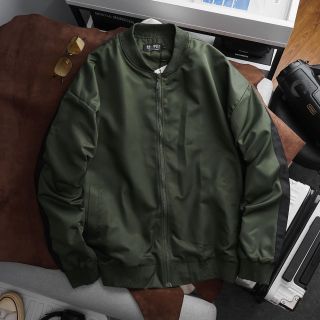 (bigsize) Áo khoác nam vải dù bomber form bigsize 90kg - 130kg - có sọc tay