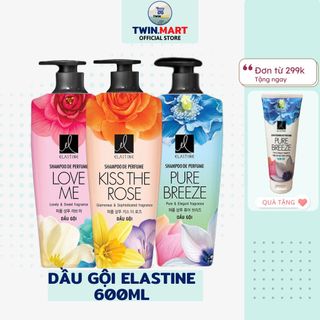 600ml Dầu gội Elastine hương nước hoa - Hàn Quốc - Love Me - Pure Breeze - Kiss the rose