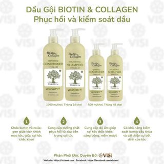 {CHÍNH HÃNG MẪU MỚI} DẦU GỘI XẢ BIOTIN COLLAGEN VOUDIOTY NEW SIÊU MỀM MƯỢT CHO TÓC KHÔ PHỤC HỒI TÓC- 500ml -1000ml
