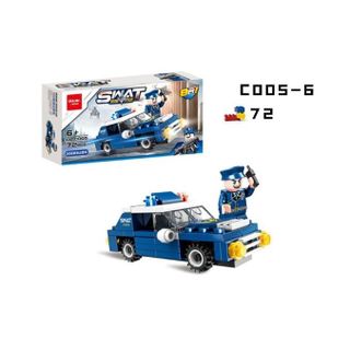[8 trong 1] Bộ xếp hình lego lắp ghép siêu máy bay trực thăng cảnh sát SWAT (Tổng 514 miếng ghép)